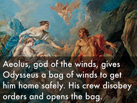 what does the god of the winds aeolus give odysseus.